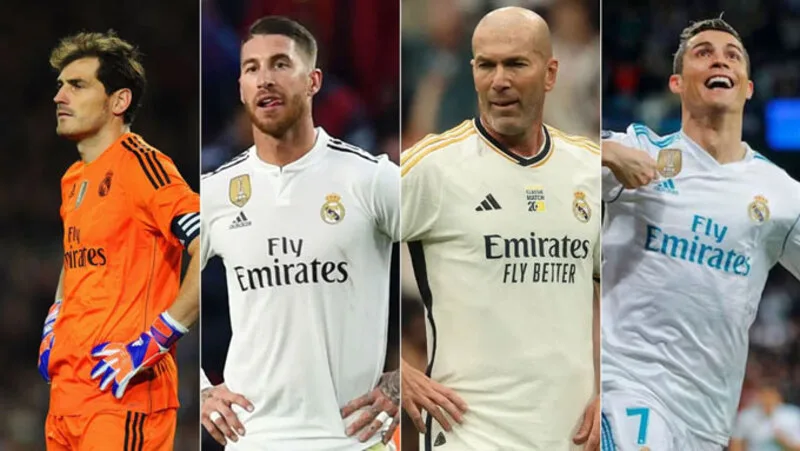 Real Madrid từng là mái nhà của nhiều huyền thoại bóng đá như Di Stéfano, Zidane, Raúl, Cristiano Ronaldo.