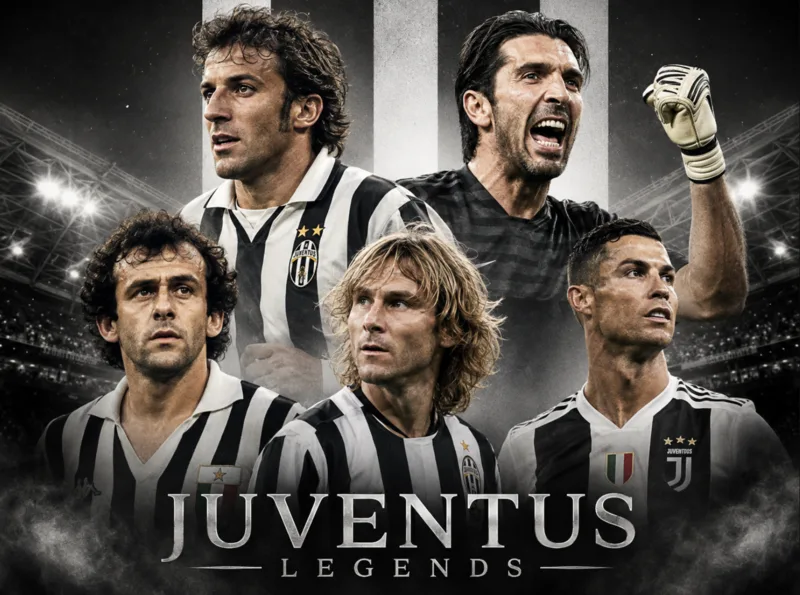 Juventus từng là mái nhà của nhiều huyền thoại như Del Piero, Buffon, Platini, Nedvěd và Cristiano Ronaldo.