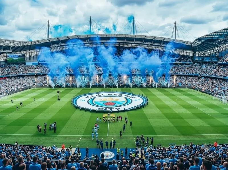 Etihad Stadium là biểu tượng gắn liền với màu xanh và cộng đồng người hâm mộ Manchester City.